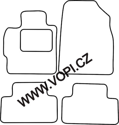 Přesné gumové koberce béžové / šedé Mazda CX - 7 2007 ->